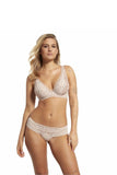 Lace Bow Detail Soft Bra in Elegant Beige Shade