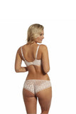 Elegant Beige Soft Bra with Delicate Bow Details