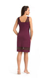 Elegant Purple V-Neck Womenâs Nightgown with Mesh Details