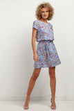 Floral Kimono Dress with V-Back and Tied Belt