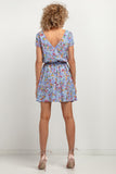 Floral Kimono Dress with V-Back and Tied Belt