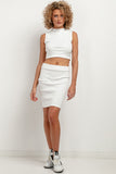 Elegant Ribbed Fitted Mini Skirt for Effortless Style