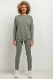Soft Knit Sweatpants with Elastic Waistband & Cuffs