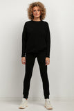 Soft Knit Sweatpants with Elastic Waistband and Cuffs