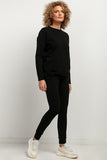 Soft Knit Sweatpants with Elastic Waistband and Cuffs