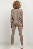 Soft Knit Sweatpants with Elastic Waist and Cuffed Legs