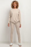 Soft Knit Sweatpants with Elastic Waistband and Cuffs