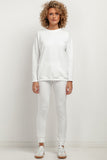 Soft Knit Sweatpants with Elastic Waistband and Cuffs