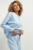 Elegant Stand-Up Collar Soft Knit Sweatshirt for Women