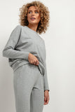 Elegant Knit Sweatshirt with Stand-Up Collar for Women