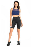 High-Waist Fitted Knee-Length Leggings in Intense Black
