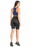 High-Waist Fitted Knee-Length Leggings in Intense Black