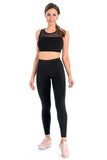 Black Stretch Cotton Leggings with Comfort Fit Waistband