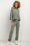 Chic Short-Cut Hooded Sweatshirt with Pleated Detail