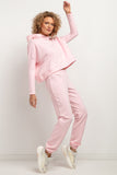 Short Cut Hooded Sweatshirt with Pleat Detail