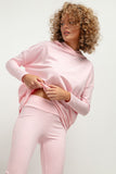 Soft Knit Extended Back Sweatshirt with Unique Hood