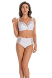 High-Waisted Cotton Panties with Elegant Lace Details