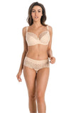Natural Beige Lace Brazilian Panties for Everyday Elegance