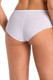 Marte Women's Lace-Trimmed Mesh Shorts in White