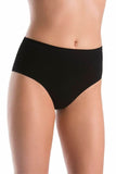 3-Pack High Waist Cotton Panties for Women - Black