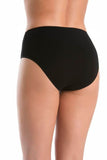 3-Pack High Waist Cotton Panties for Women - Black