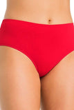 Juicy Red High-Waisted Cotton Panties for Comfort