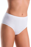 High-Waisted Classic Cotton Panties in White