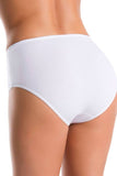High-Waisted Classic Cotton Panties in White