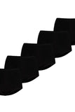 5-Pack High-Waisted Cotton Panties in Classic Black