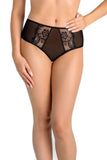 Elegant Lace Mesh Women's Shorts Panties in Black