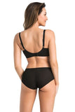Elegant Lace Mesh Women's Shorts Panties in Black