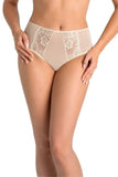 Beige Floral Lace Mesh Shorts Panties for Everyday Comfort
