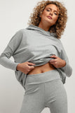 Soft Knit Loose Sweatshirt with Unique Hood Design