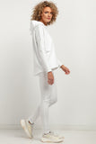 Soft Knit Extended Back Hoodie with Unique Hem Details