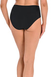 High-Waisted Cotton Panties Set with Mesh Detail - 3 Pack