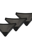 Classic Transparent Panties 3-Pack in Intense Black
