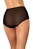 Set of 3 High-Waisted Black See-Through Mesh Panties