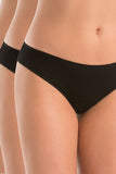 Classic Black Cotton Panties - 3-Pack for Everyday Comfort