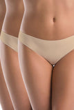 3-Pack Comfortable Beige Cotton Panties for Women