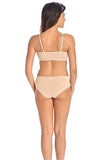 Beige Mid-Rise Briefs for Seamless Comfort Under Clothes