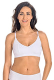 Comfortable White Bralette with Adjustable Straps