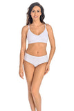 Comfortable White Bralette with Adjustable Straps