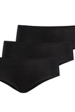 3-Pack Women's Bamboo Brazilian Underwear - Classic Black