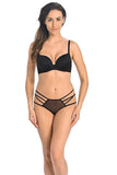Elegant Black See-Through Mesh Women's Panties with Straps