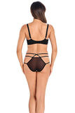 Sheer Black Mesh Women's Panties with Elegant Straps