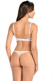 Elegant Lace Thong with Floral Motif â Open Crotch Design