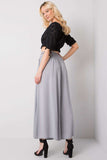 Wide-Leg Pants with Elastic Waistband and Belt