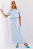 Short Sleeve Summer Dress with Waist Tie and Pockets