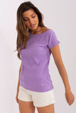 Fitted Ribbed Short Sleeve Blouse with Symmetrical Neckline