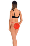 Juicy Red Mesh Women's Panties with Delicate Design